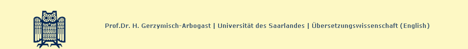 Universität des Saarlandes,
              Prof. Gerzymisch-Arbogast